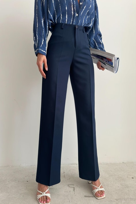 Klasik Palazzo Pantolon Lacivert