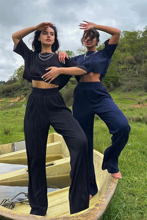 Piliseli Relax Pantolon Lacivert