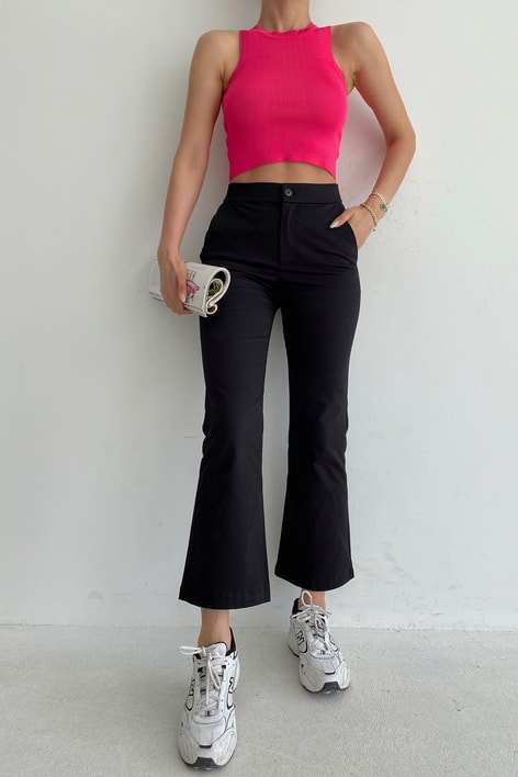 Yüksek Bel Françoıse Pantolon Siyah