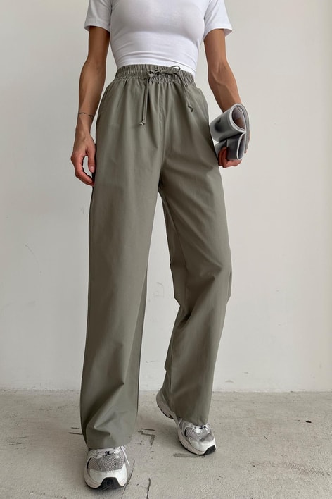 Yüksek Bel Pantolon Haki