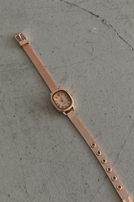 Hasır Kordon Vintage Kol Saati Bakır