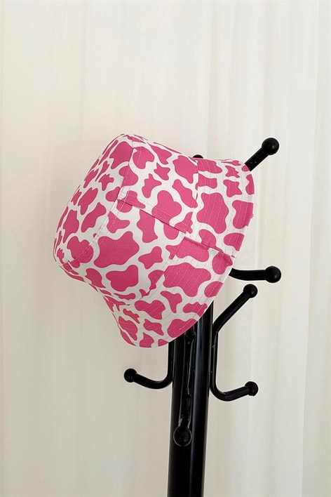 İlluzyon Desen Bucket Şapka Pembe