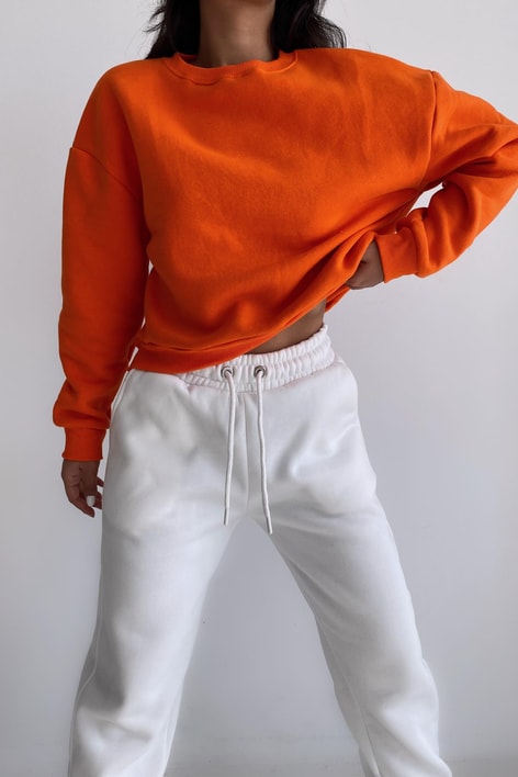 Crop Basic Sweatshirt Oranj