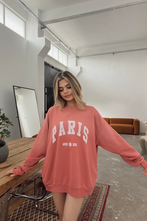 Paris Yıkamalı Sweat Gül Kurusu