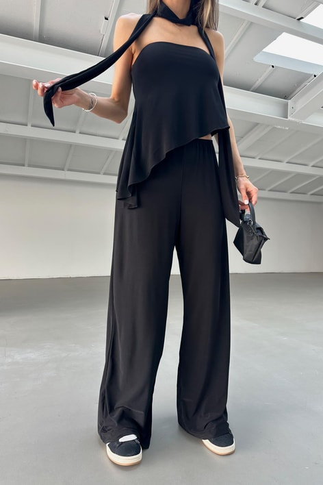 Fularlı İkili Takım Siyah