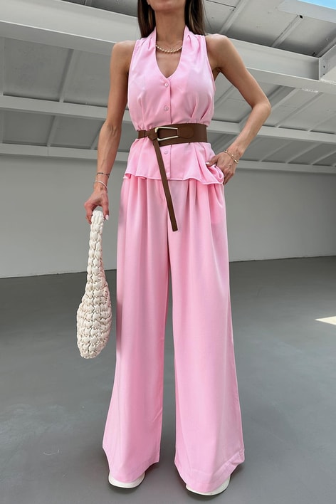 Kemerli Pepa Takım Pembe