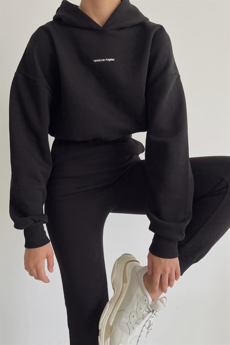 La Jogger Eşofman Takım Siyah