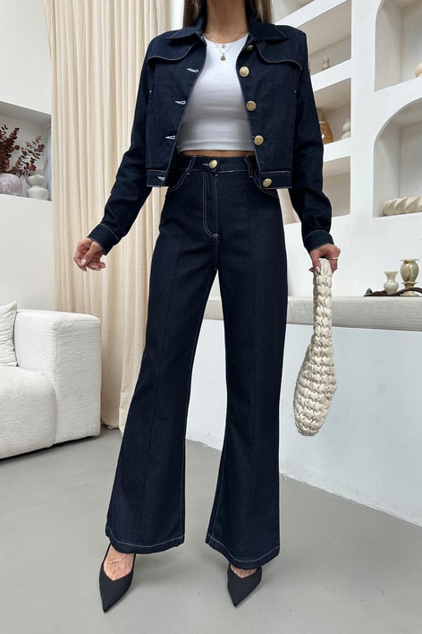 Premium Jean Takım Lacivert