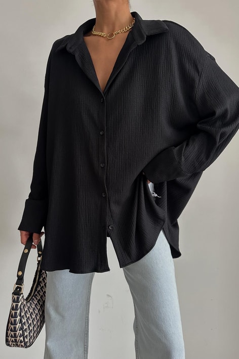 Tiril Basic Gömlek Siyah