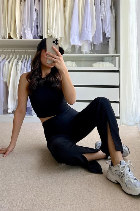 Halter Yaka Top Siyah