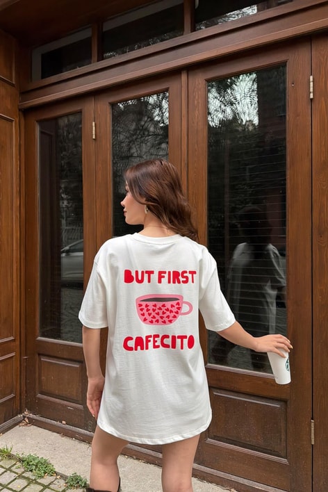 Cafecıto  Tshirt Beyaz
