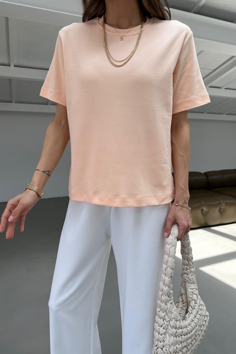 Kısa Kol Premıum Tshirt Somon