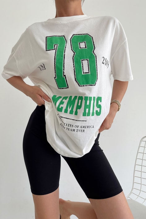 Memphis Tshirt Beyaz
