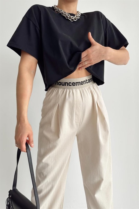 Yarım Kol Basic Tshirt Siyah