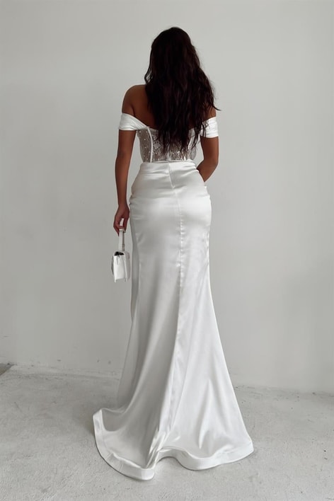 Cup Pearly Alina Abiye Beyaz