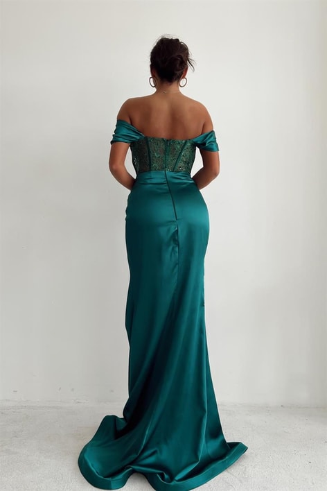 Cup Pearly Alina Abiye Zümrüt Yeşili