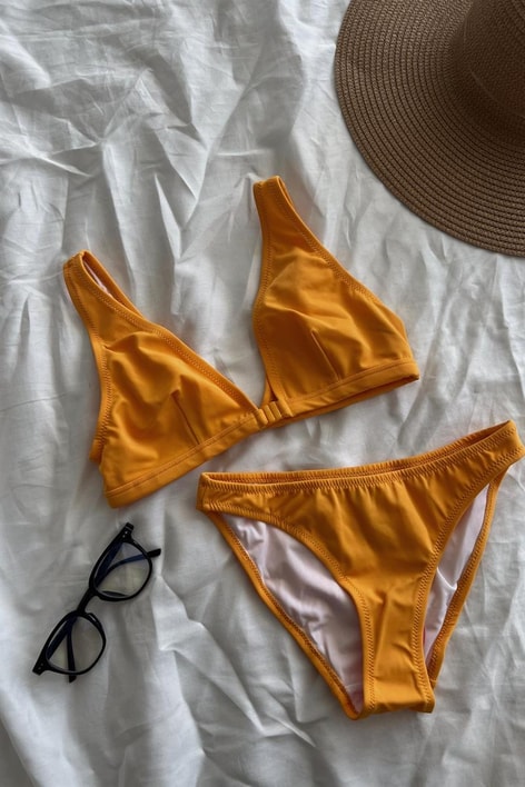 V Yaka Basic Bikini Hardal