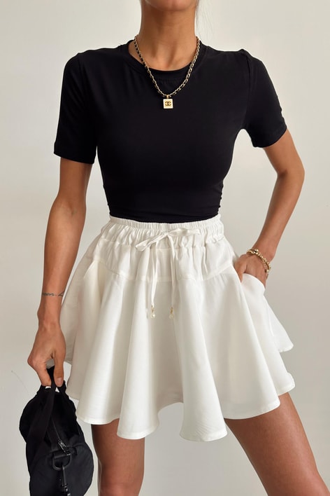 Bisiklet Yaka Basic Tshirt Siyah