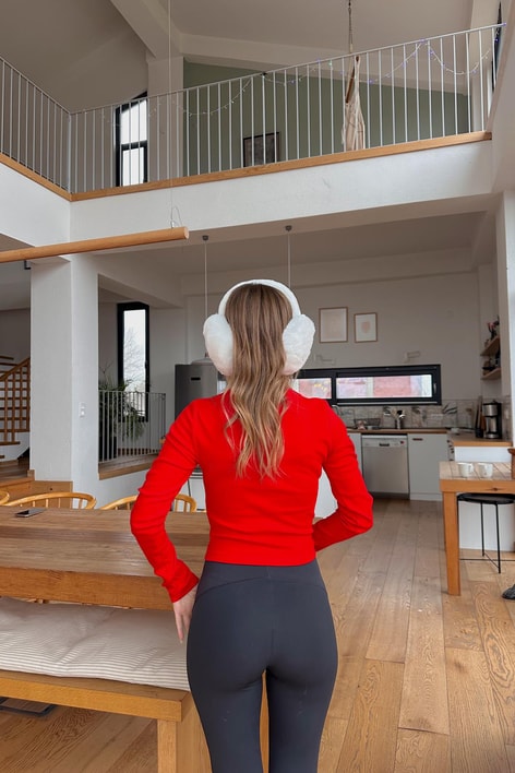 Bisiklet Yaka Basic Bluz Kırmızı