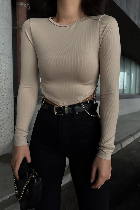 Chain Crop Bluz Bej
