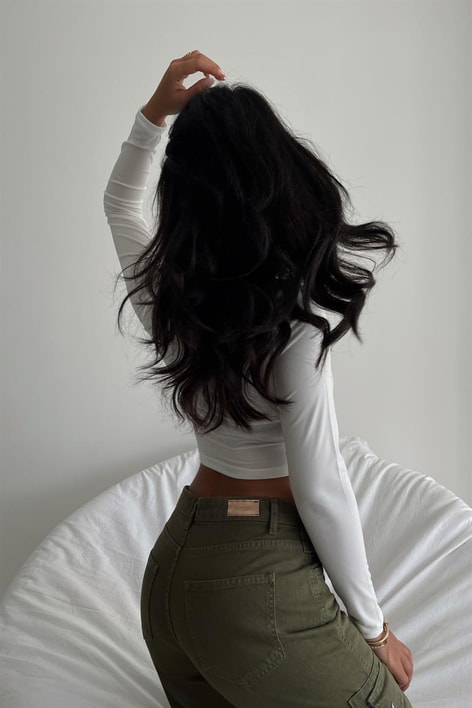 Dik Yaka Basic Bluz Beyaz