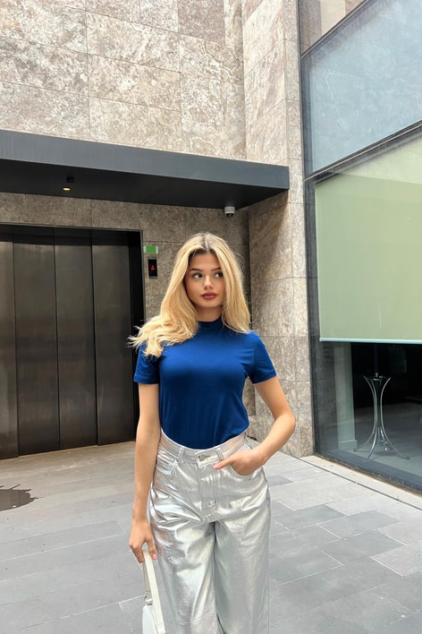 Dik Yaka Body İndigo