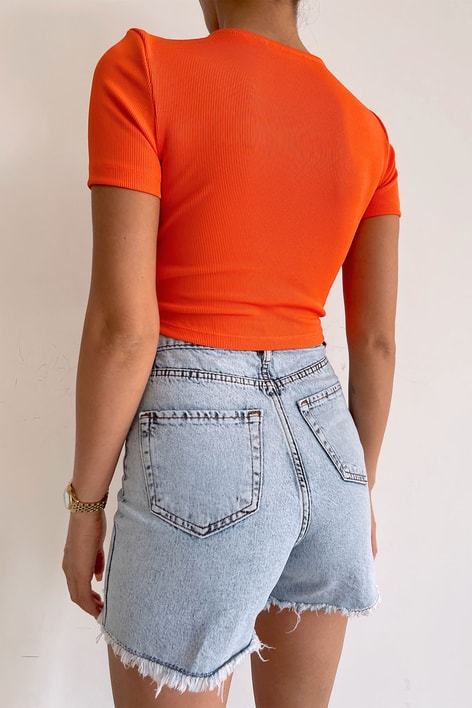 Dream Dekolte Bluz Oranj