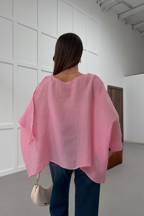 Pelerin  Bluz Pembe