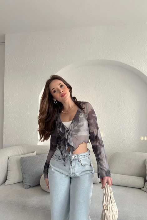 Wave Transparan Bluz Antrasit