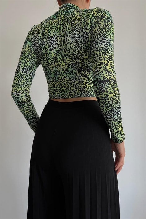 Wild Desen Bluz Yeşil