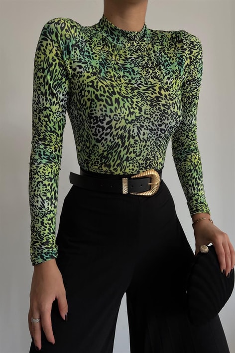 Wild Desen Bluz Yeşil