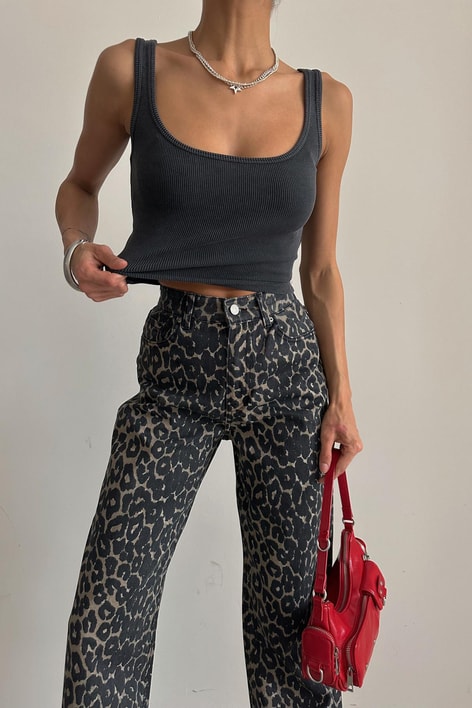 Yıkamalı Fitilli Crop Gri