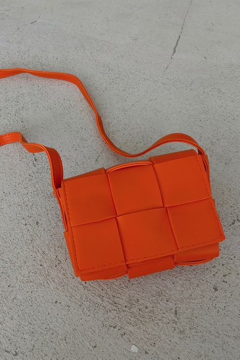 Kapitone Mini Çanta Turuncu