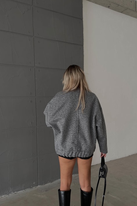 ÇıtÇıt Kapamalı Cep Detay Premium Ceket Gri