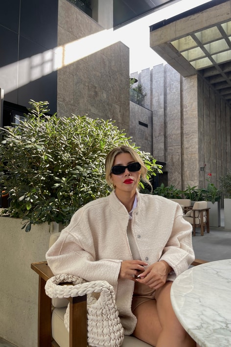 ÇıtÇıt Kapamalı Cep Detay Premium Ceket Krem