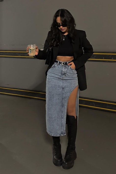 Colorful Astarlı Kruvaze Ceket Siyah