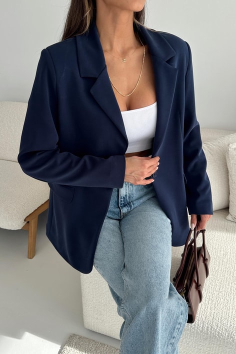 Modal Blazer Ceket Lacivert