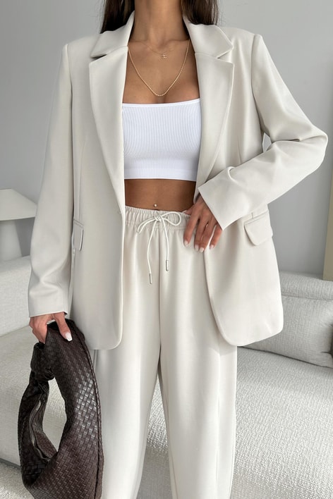 Modal Blazer Ceket Taş