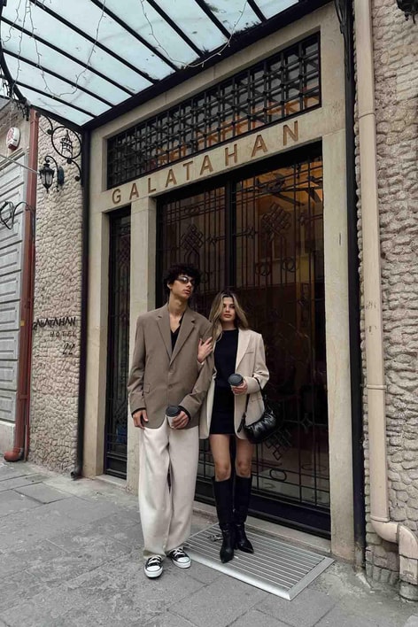 Oversize Blazer Ceket Bej