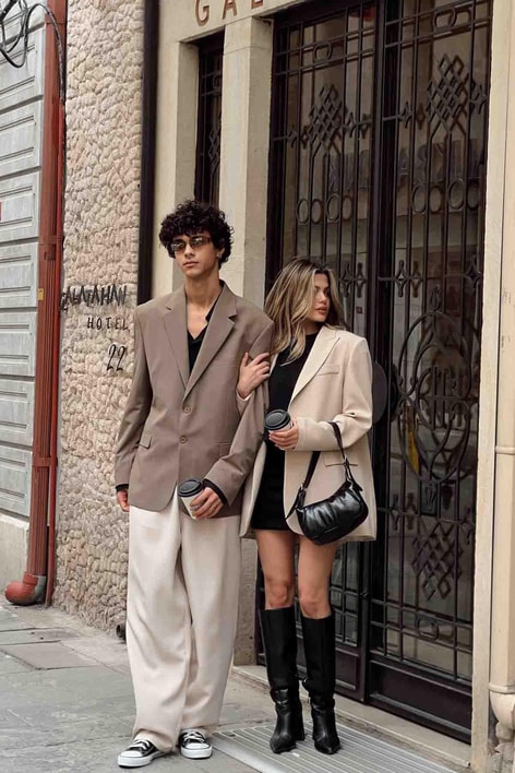 Oversize Blazer Ceket Bej