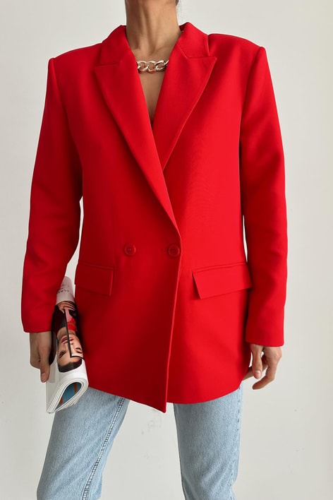 Oversize Blazer Ceket Kırmızı