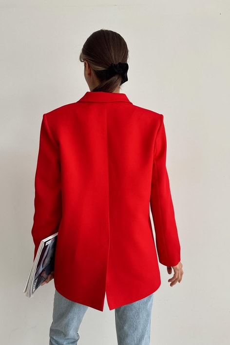 Oversize Blazer Ceket Kırmızı