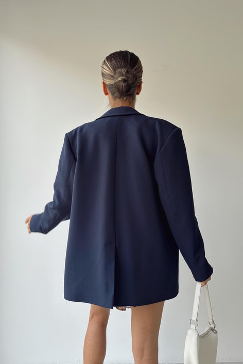 Oversize Blazer Ceket Lacivert