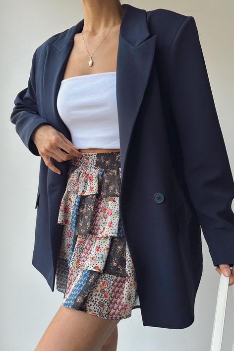 Oversize Blazer Ceket Lacivert