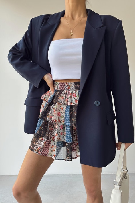 Oversize Blazer Ceket Lacivert