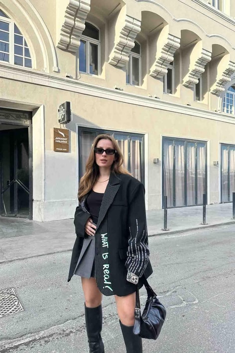 Tasarım Black Blazer Ceket Siyah