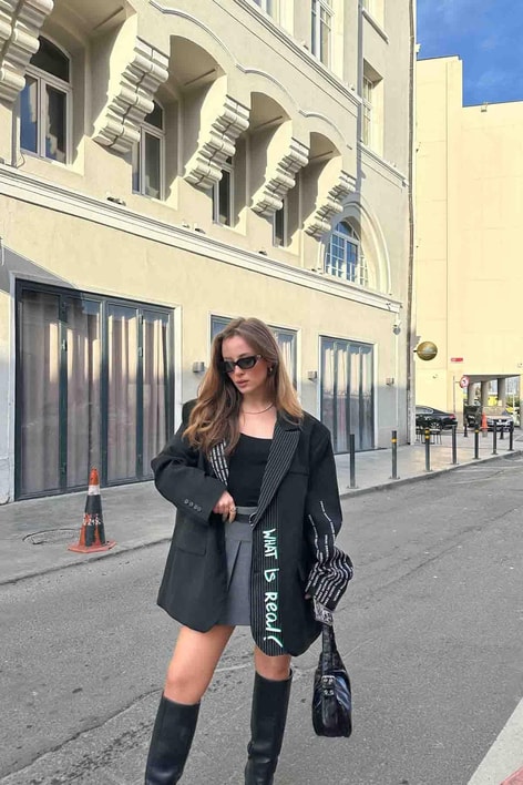 Tasarım Black Blazer Ceket Siyah