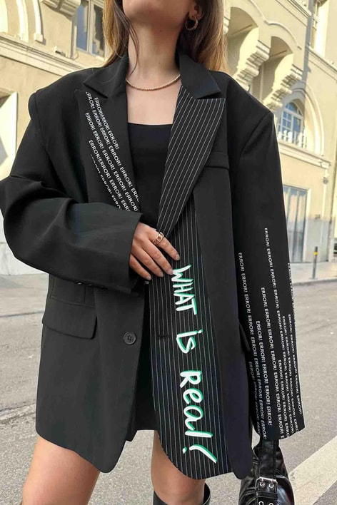 Tasarım Black Blazer Ceket Siyah