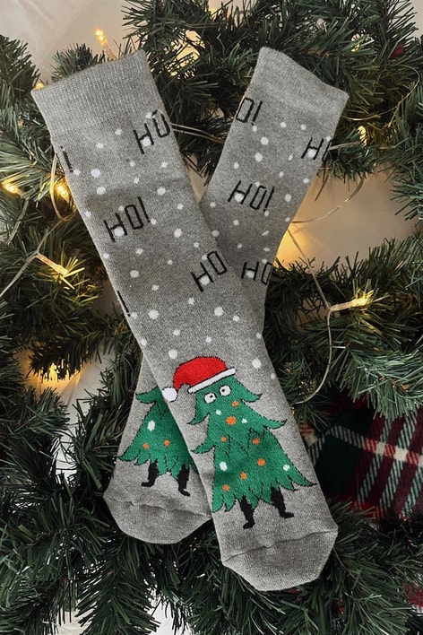 Ho Ho Çorap Gri