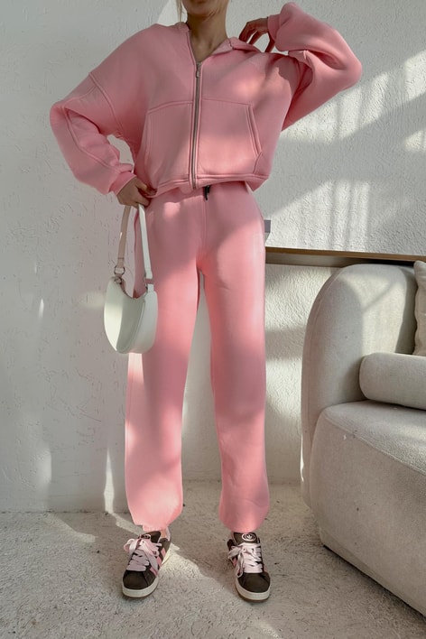 Couture Baskılı Eşofman Takım Pembe